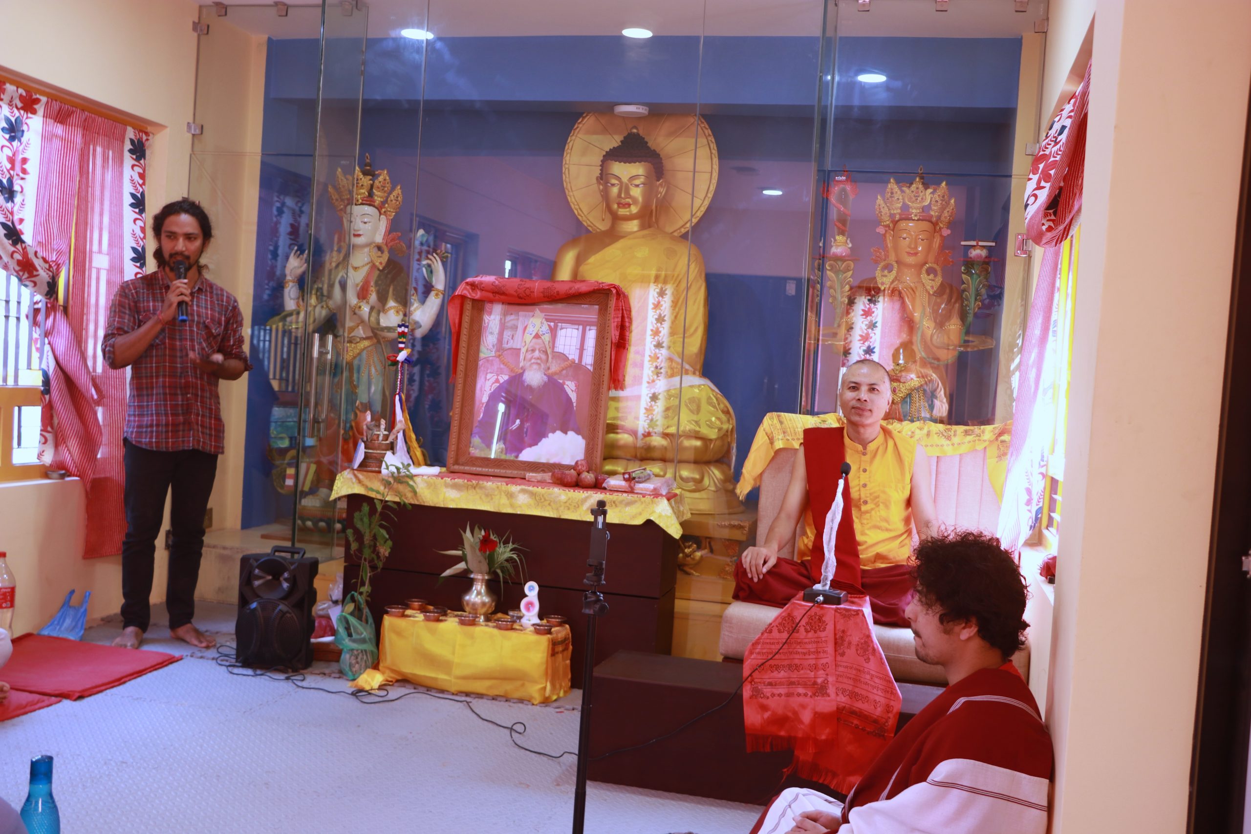 Dharma wheel and sacred details